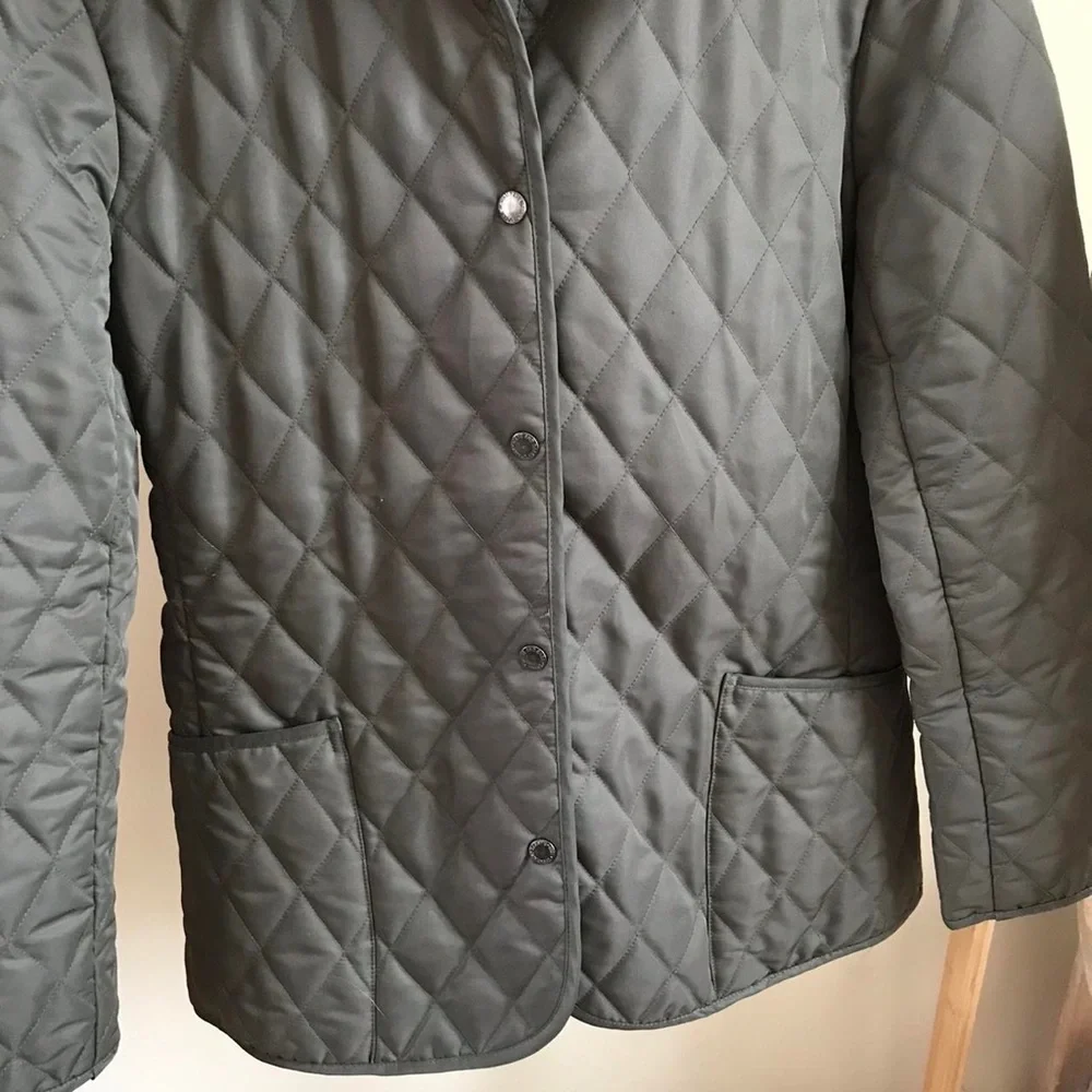 Vintage Quilted Collared Liner Chore Coat in Army Green - Picture 3 of 4